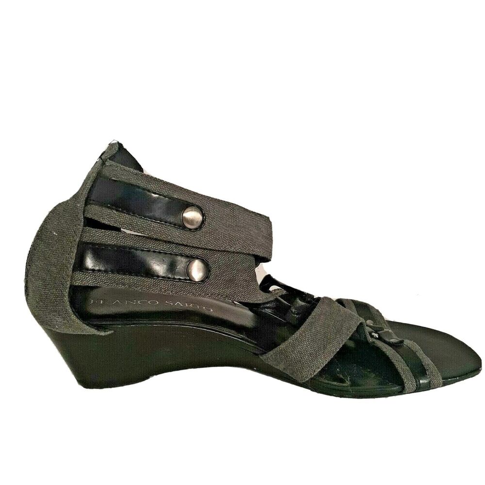 Franco Sarto Womens Gladiator Sandals 8.5 Gray Dark Boho Indie Festival Wear